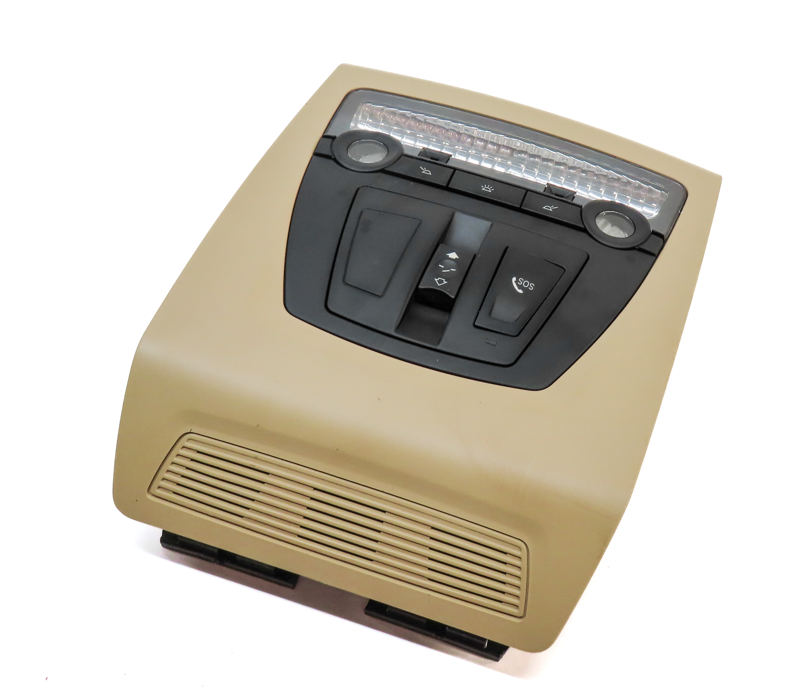 2014 BMW X3 (F25) FRONT INTERIOR DOME LIGHT LAMP w/ SUNROOF SOS SWITCH (Beige) — exact item pictured